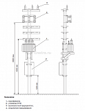 Мачтовая трансформаторная подстанция МТП-63/10/0,4-2000-У1 (без ОПН)